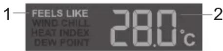ALECTO WS4900 - Wind chill and dew temperature: - 1