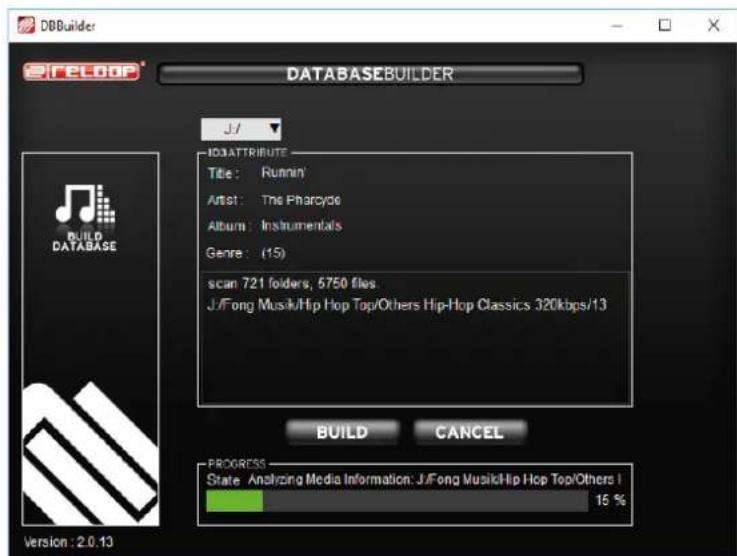 Reloop RMP1700 RX - Verwendung des Reloop Database Builders - 2