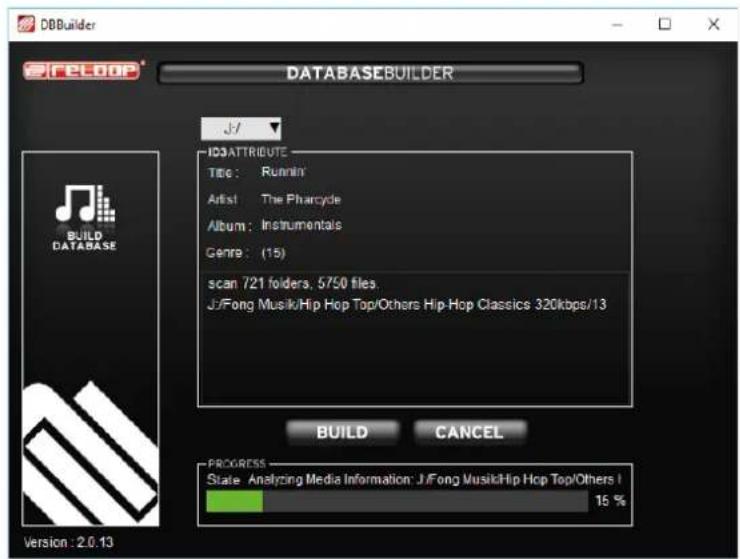 Reloop RMP1700 RX - Uso de Reloop Database Builders - 2