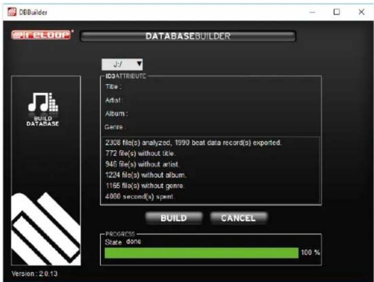 Reloop RMP1700 RX - Verwendung des Reloop Database Builders - 3