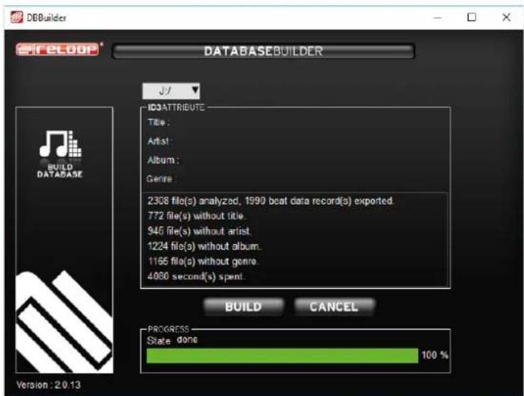 Reloop RMP1700 RX - Uso de Reloop Database Builders - 3