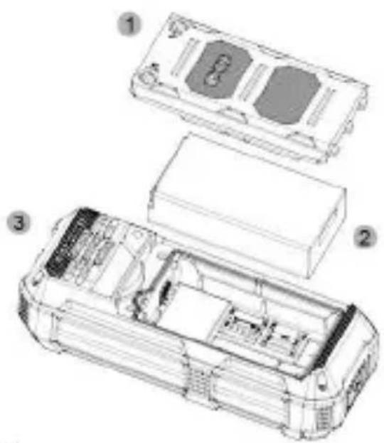 RugGear RG170 - Installer et retirer la batterie / Installer la carte micro SIM et la carte micro SD - 1