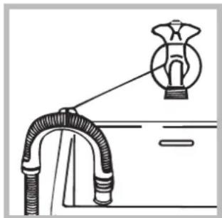 INDESIT EWE 71252 W EU - Raccordement du tuyau de vidange - 2