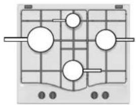 HOTPOINT FTGHG 751 DHA(BK) - Praktische Hinweise zum Gebrauch der Brenner - 1