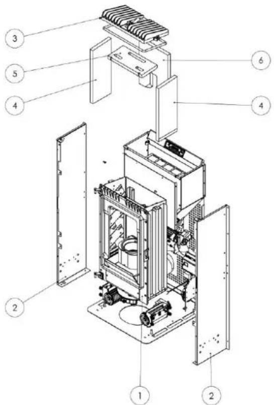 Cola Smart - Composants internes du poèle - 1