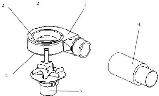 Cola Aurora - Exploded views of: - 2