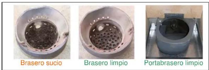 Cola Aurora - Limpieza del brasero - 1