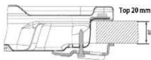 INDESIT THP 642 WIXI RU - Fitting the appliance - 5