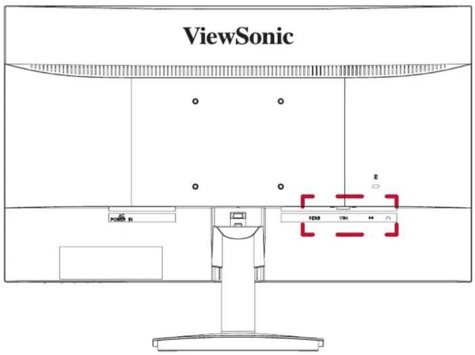 VIEWSONIC Value Series VA2405H - Σύνδεση Εξωτερικών σουσκευών - VA2405-mh - 1