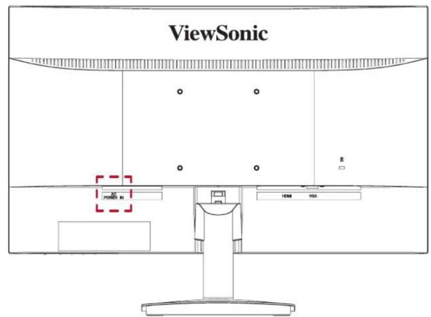 VIEWSONIC Value Series VA2405H - Σύνδεση στην τροφόδοσία - 1