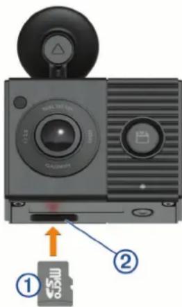 GARMIN Dash Cam Tandem - Installation d'une carte mémoire - 1