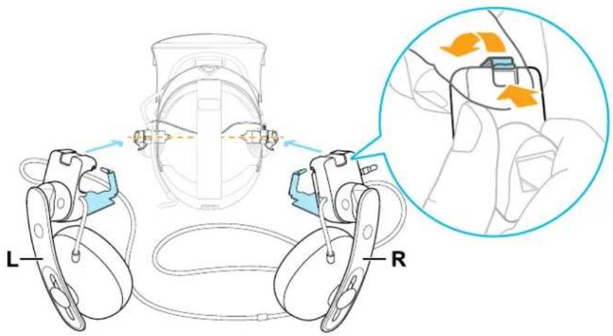 HTC VIVE Cosmos Elite - Refixer les écouteurs supra sur la bande du casque - 3