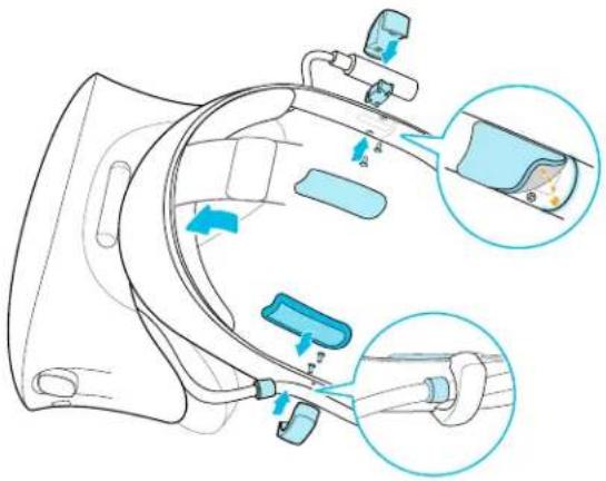 HTC VIVE Cosmos Elite - Fixer les guide-cables à la bande du casque - 4