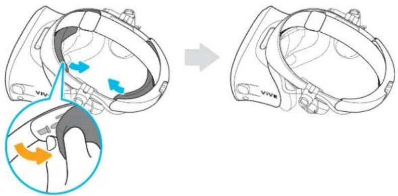 HTC VIVE Cosmos Elite - Retirer les coussins avant et arrriere - 1