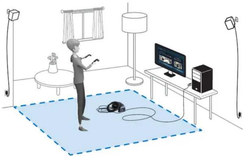 HTC VIVE Cosmos Elite - Mettre en place un espace de jeu au niveau d'une piece - 1