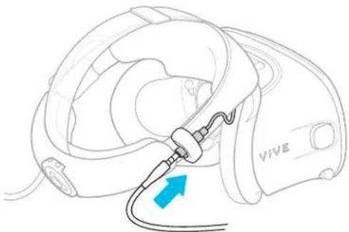 HTC VIVE Cosmos Elite - Brancher vos écouteurs - 1