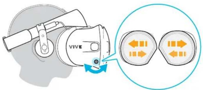 HTC VIVE Cosmos Elite - Ajuster l'IPD sur le casque - 1