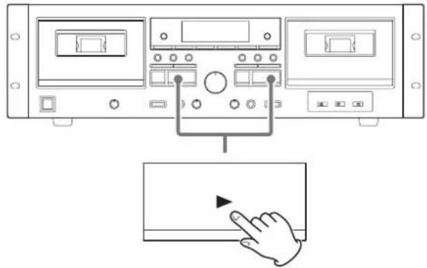 TASCAM 202 MKVII - Press the play (▶) button to start playback. - 1