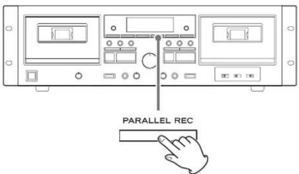 TASCAM 202 MKVII - Press the PARALLEL REC (parallel recording) button to start recording. - 1
