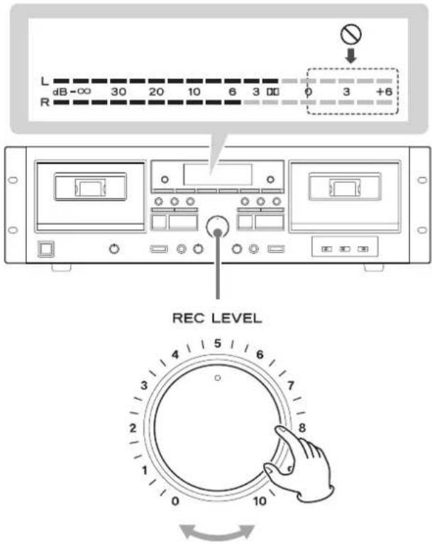 TASCAM 202 MKVII - Ajuste el nivel de grabación. - 1
