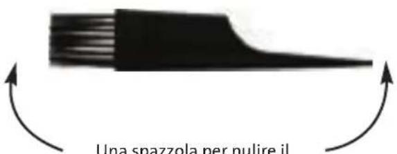 Una spazzola per pulire il