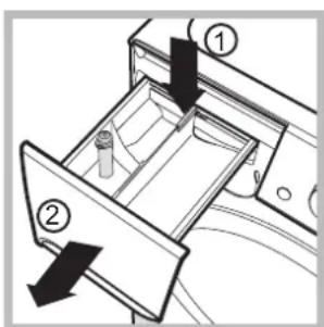 INDESIT XWE 61452 W EU - Cleaning the detergent dispenser.    dryer - 1