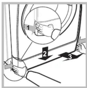 INDESIT XWE 61452 W EU - Opening the porthole door manually - 2