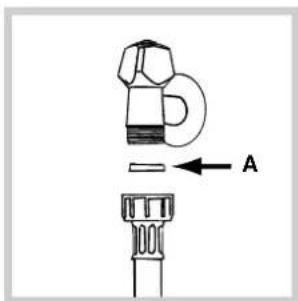 INDESIT WIL 124 (NL) - Connecting the water inlet hose - 1