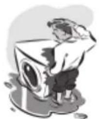 INDESIT W 104 T (BE) - The washing machine continuously fills and drains water. - 3