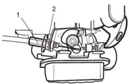 Shindaiwa T243XS - Adjust throttle lever free play - 1
