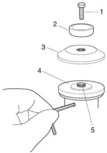 Shindaiwa T243XS - Installing a nylon line cutting head - 1