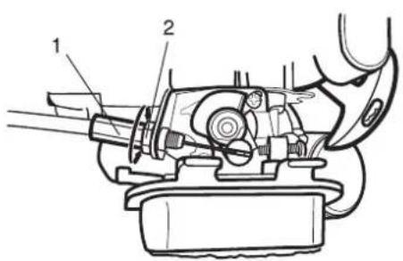 Shindaiwa T243XS - Regler la course de la poignée d'accelérateur - 1