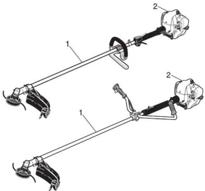 Shindaiwa T243XS - Location in which a safety decal is attached - 3