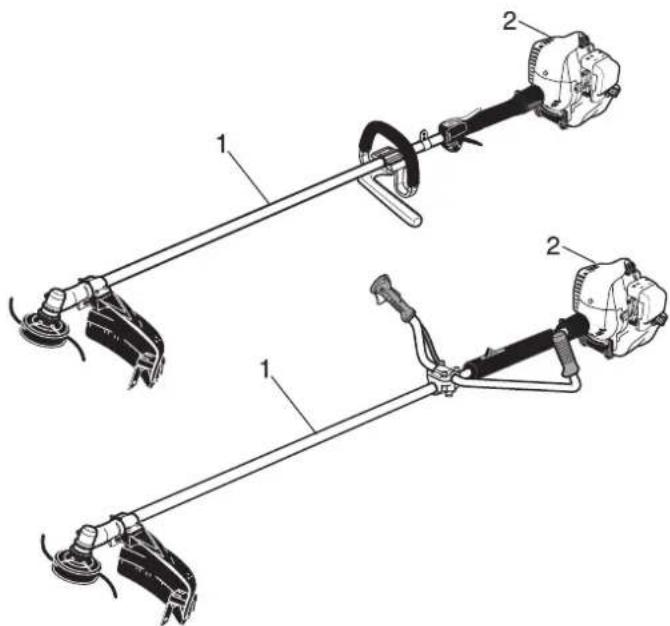 Shindaiwa T243XS - Posizione in cui è applicata una decalcomania - 3