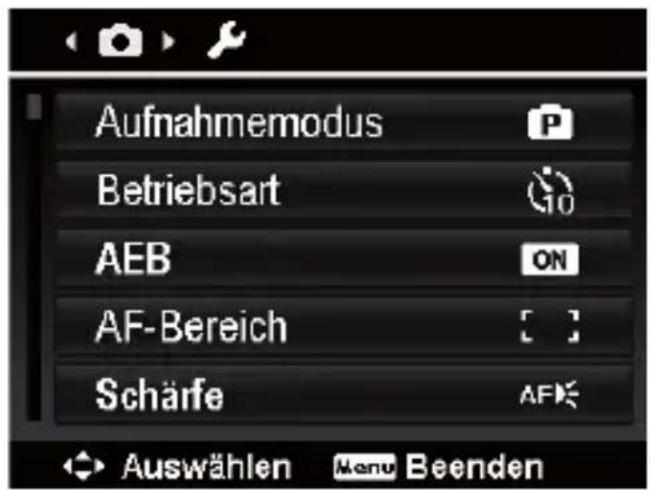 MEDION LIFE P44016 (MD 86535) - Le menu Prise de vue - 1