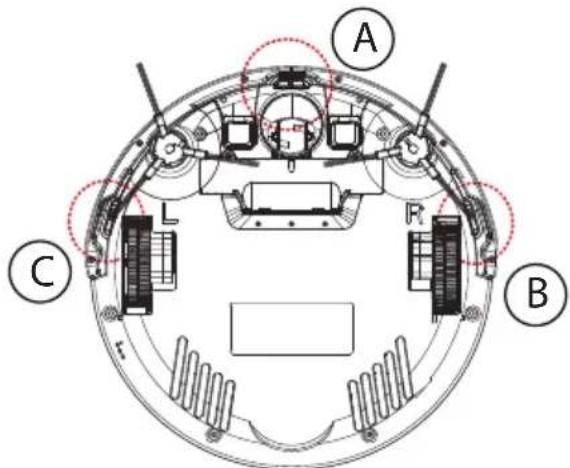 MEDION MD 18500 - Capteurs de l'aspirateur robot - 1