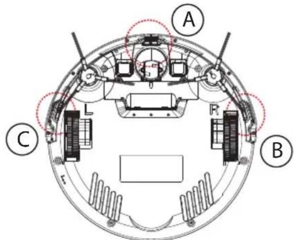 MEDION MD 18500 - Sensores del robot aspirador - 1