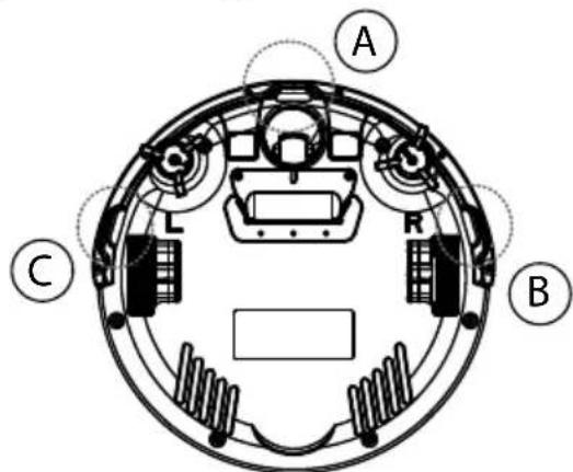 MEDION MD 16192 - Sensoren op stofzuigrobot - 1