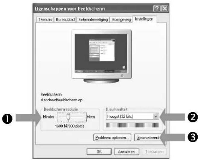 MEDION Akoya P55425 (MD 20435) - Beeldscherminstellingen onder WindowXP - 1