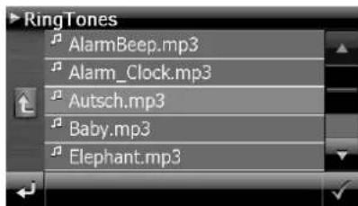 MEDION GoPal P4440 M20 - Sélection d'une sonnerie - 6