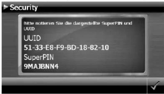 MEDION GoPal P4440 M20 - SuperPIN und UUID - 1
