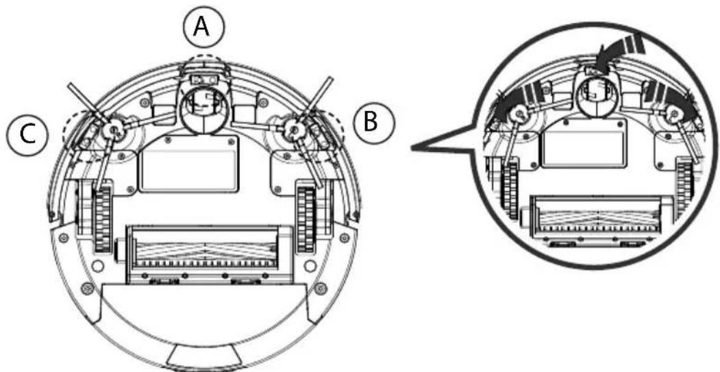 MEDION MD 18318 - Capteurs de l'aspirateur robot - 1