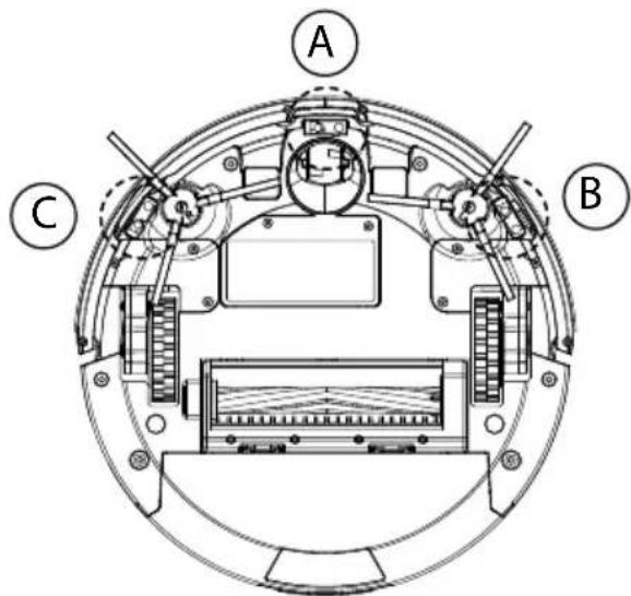 MEDION MD 18318 - Sensoren op stofzuigrobot - 1