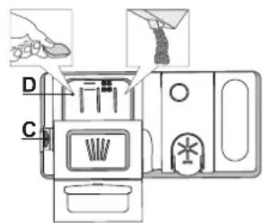 WHIRLPOOL WSBO 3O34 PF X - REMLIR LE DISTRIBUTEUR DE DÉTERGENT - 1