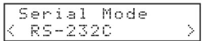 TASCAM CD400U DAB - Serial mode setting (when sold-separately Ethernet card installed) - 1