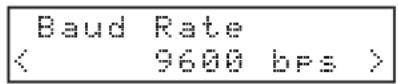 TASCAM CD400U DAB - Setting the transmission speed (baud rate) - 1