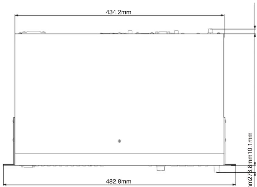 TASCAM CD400U DAB - Esquema de dimensiones - 1