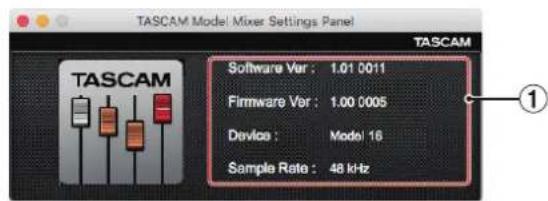 TASCAM Model 24 - Présentation du panneau de réglages (Settings Panel) - 2