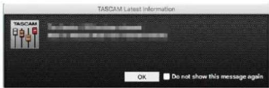 TASCAM Model 24 - Función de notifications - 1