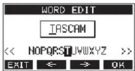TASCAM Model 24 - Réglage du paramètre WORD - 1